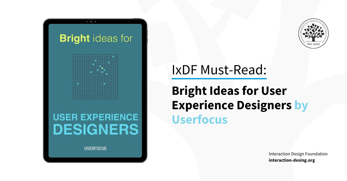 Book cover for Bright Ideas for User Experience Designers by Userfocus